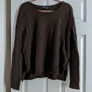 Vince Brown Knit Yak & Wool Blend Sweater / Size S